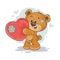 Cute Teddy Love Stickers