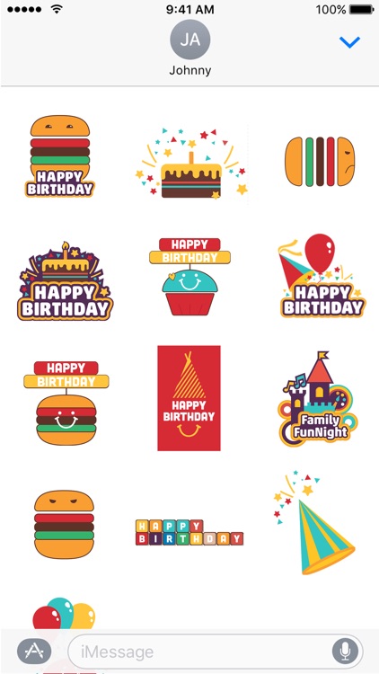 Happy Birthday with Burgers and Cupcakes