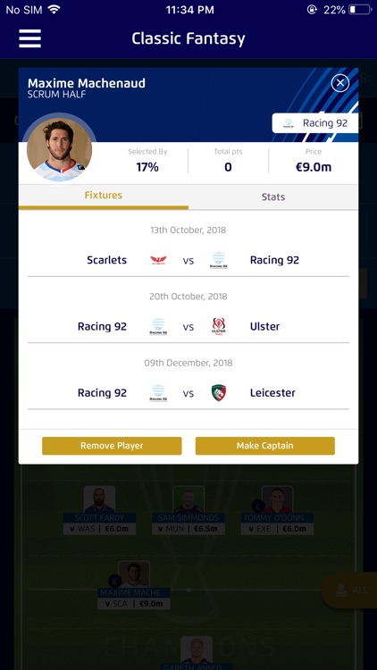 Champions Fantasy Rugby