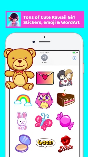 GirlMoji - Kawaii Keyboard Emoji(圖1)-速報App