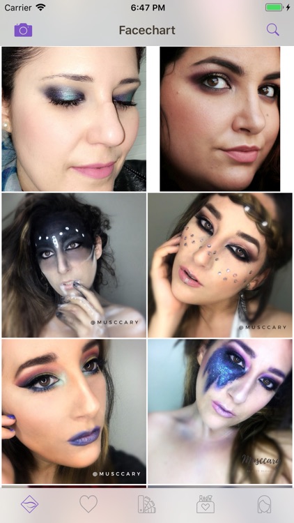 Facechart. Makeup & Looks