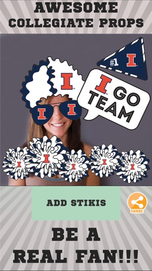 Illinois Fighting Illini Selfie Stickers(圖2)-速報App