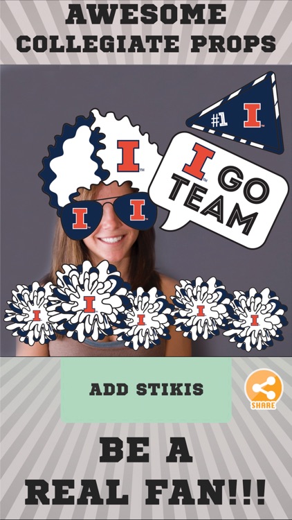 Illinois Fighting Illini Selfie Stickers