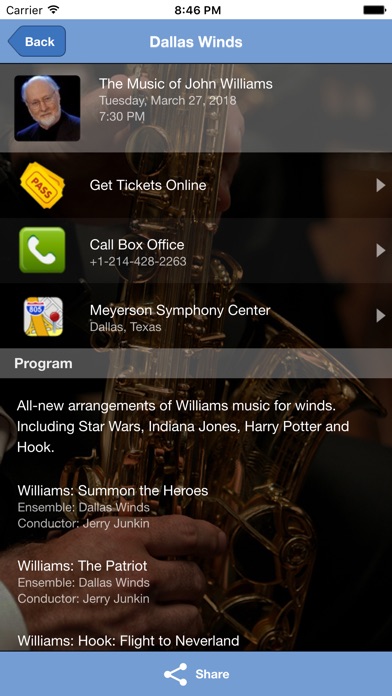 The Dallas Winds App screenshot 3