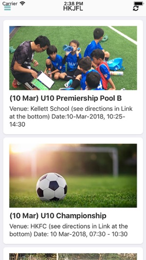 HKJFL Tournament & League App