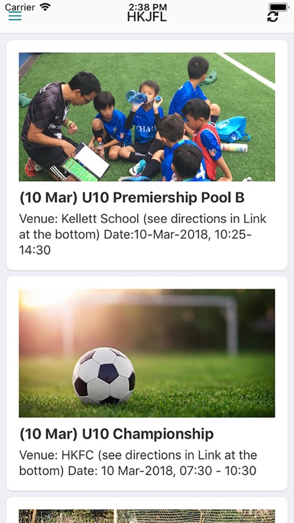 HKJFL Tournament & League App