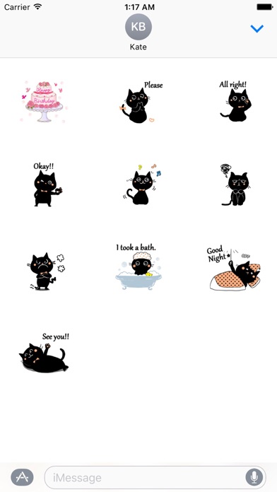 Baby Black Cat Sticker screenshot 3