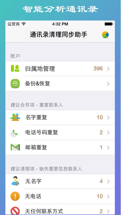 【图】通讯录助手 – 清理同步手机通讯录(截图1)
