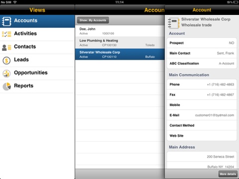 SAP Business ByDesign for iPad screenshot 2
