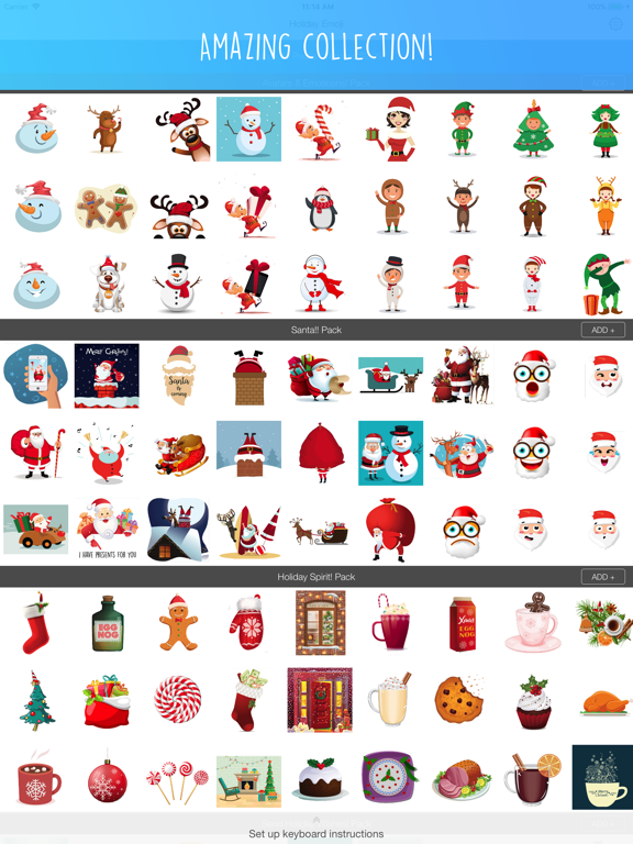 Screenshot #5 pour Holiday Emoji Stickers