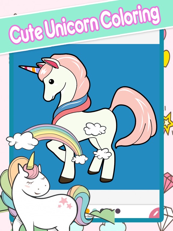 Cute My Little Unicorn House Coloring Book App Price Drops