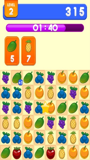 Match 3 Puzzle - Fruity Pops