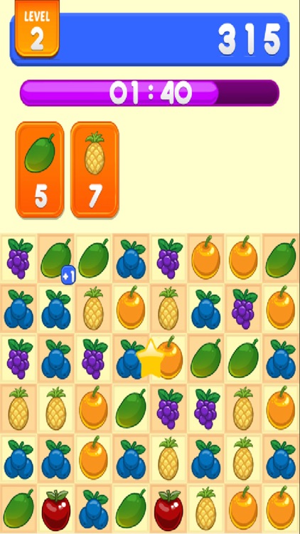 Match 3 Puzzle - Fruity Pops