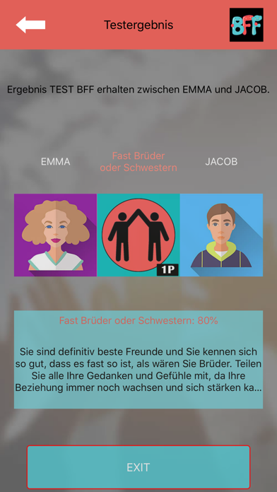 Freundschaftstest - BFF BotScreenshot von 7