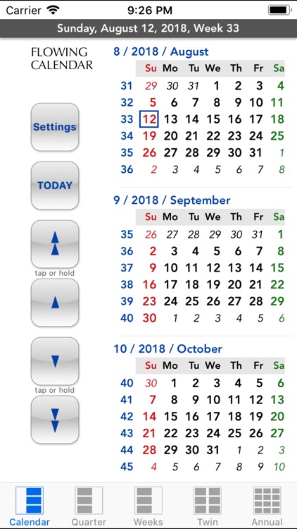 Flowing Calendar HD