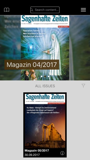 SAGENHAFTE ZEITEN Archiv-App