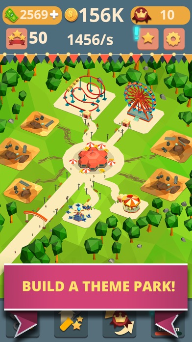 Theme Park Clicker: Idle Hero screenshot 1