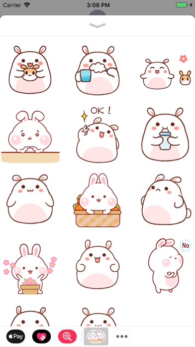 Bunny Couple Animated Stickers screenshot 2