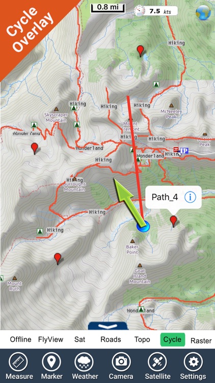 Mount Ranier National Park gps and outdoor map