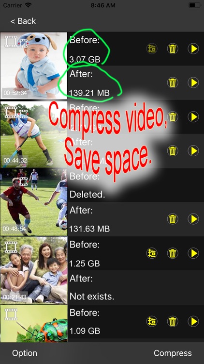 Compress Video - Clean Storage