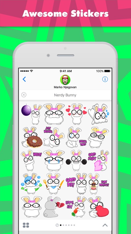 Nerdy Bunny stickers by CandyASS