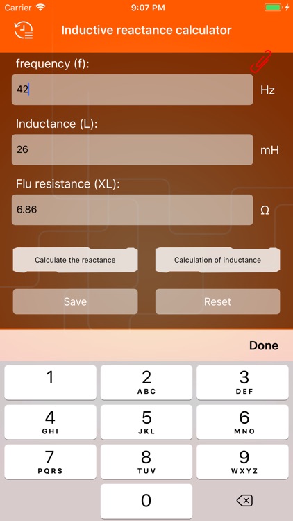 Inductive reactance calculator