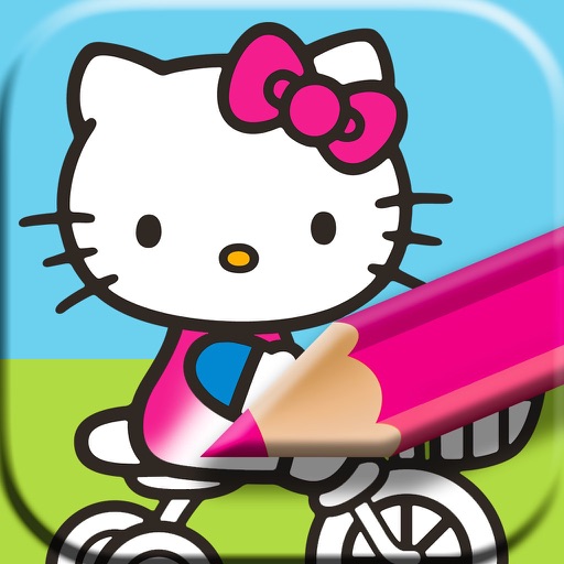 Kids Coloring with Hello Kitty Icon