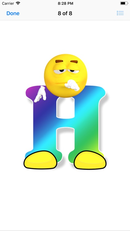 Smiley Face Alphabet Stickers screenshot-9