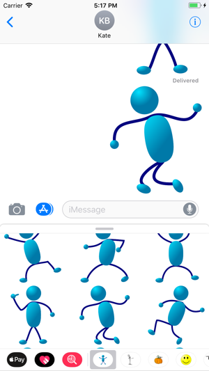 Blue Stick People Sticker Pack(圖9)-速報App