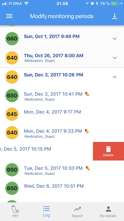 PEF Log - asthma tracker screenshot-5