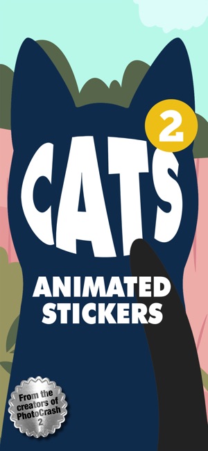 Cats Animated Text Stickers 2