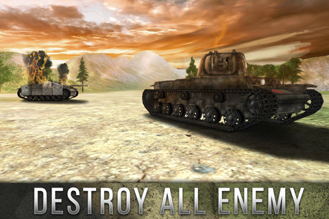 Tank Battles 3D: WWII Warfare screenshot 2