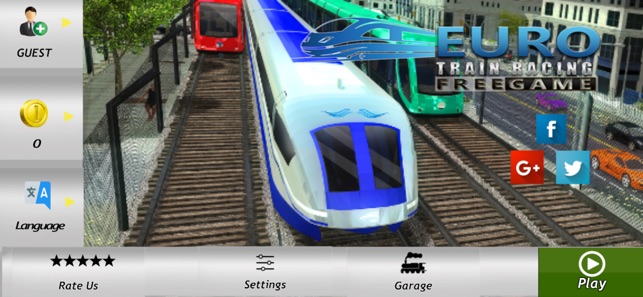 Euro Train Racing Game 2018