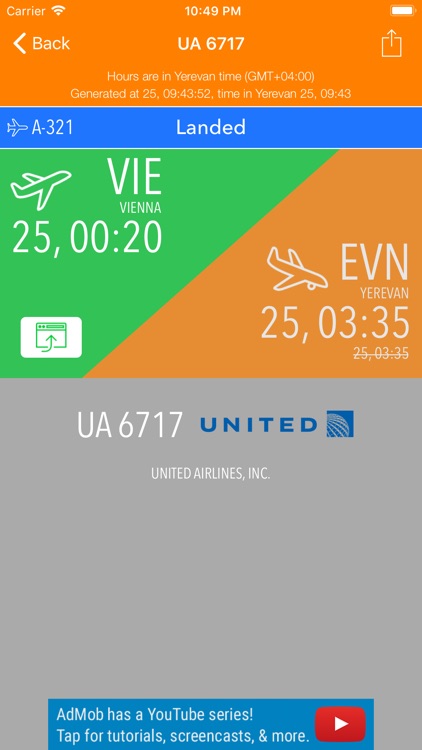 EVN Yerevan Airport Timetable
