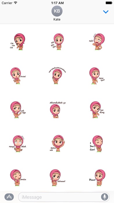Adorable Hijab Girl Sticker screenshot 2