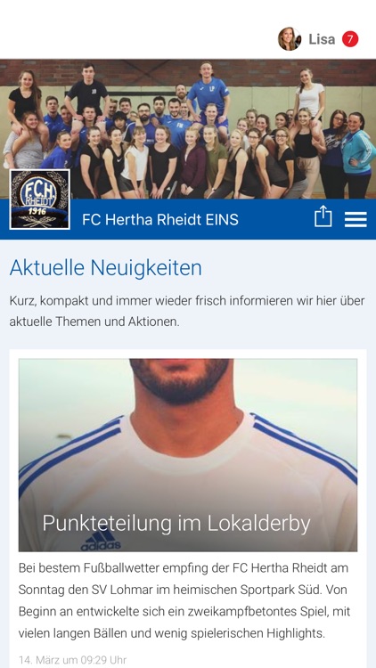 FC Hertha Rheidt 1. Mannschaft