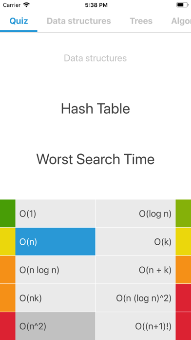 Big O Quiz screenshot 2