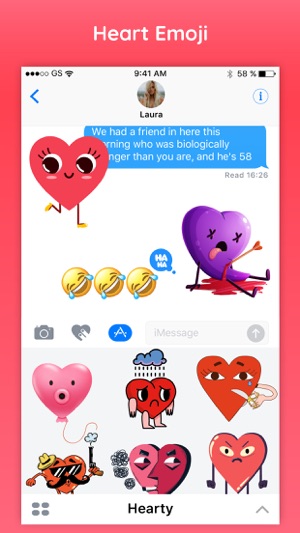 Hearts Emoji Funny Texting App(圖2)-速報App