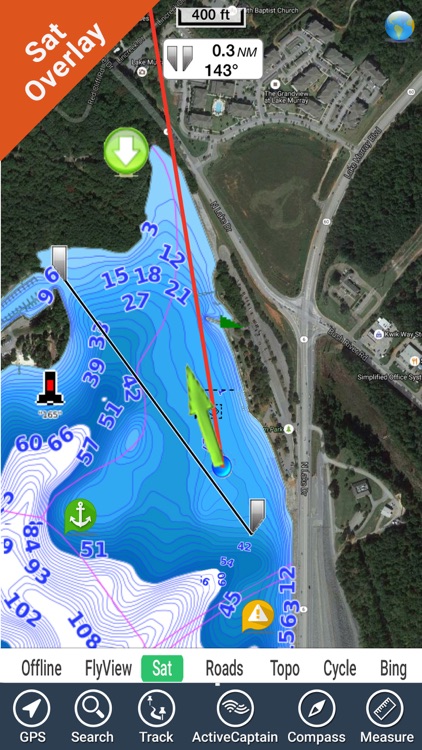 Lake Murray SC Fishing Maps HD