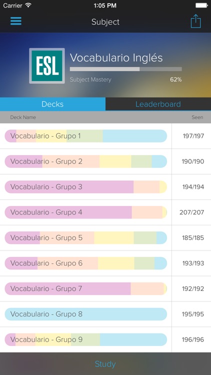 English Vocabulario