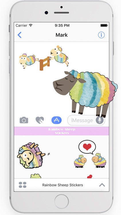 Rainbow Sheep Stickers Unicorn