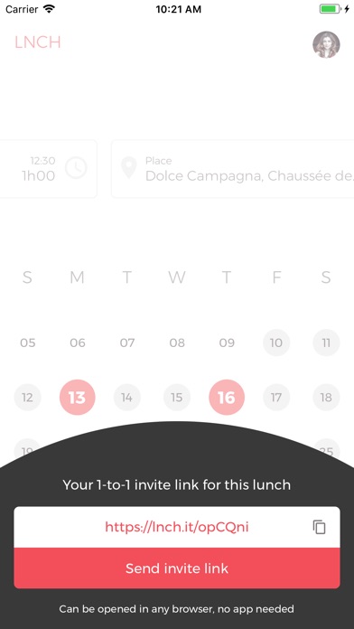 LNCH - Lunch calendar screenshot 2