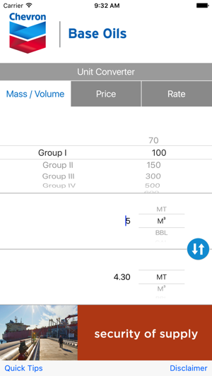 Chevron Base Oils Converter(圖1)-速報App