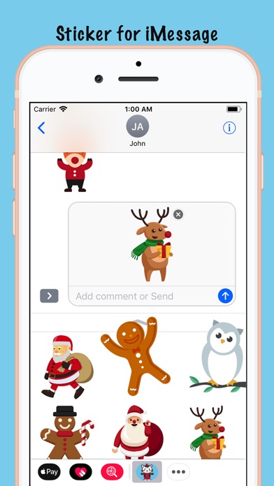 Snow Christmas Cartoon Sticker screenshot 3