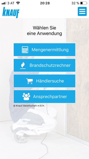 Knauf AT App für Verarbeiter