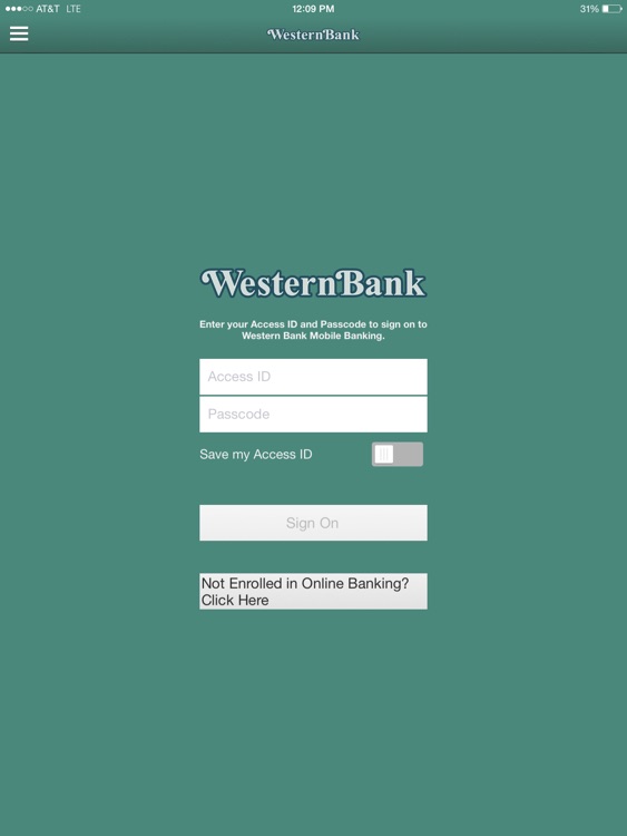 Western Bank iPad Version