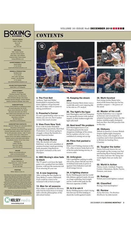 Boxing Monthly Magazine