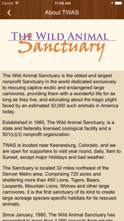 The Wild Animal Sanctuary