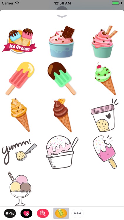 Sunburst Ice Cream Sticker screenshot-4
