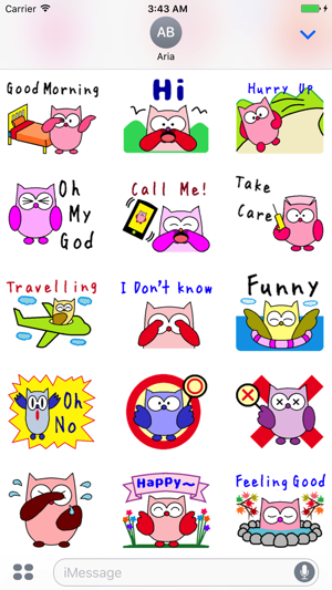 Colorful Owls BirdMoji Sticker(圖2)-速報App